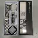 Stainless Steel Watch Band and Case Silver & Black