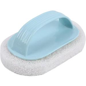 Dish Brush,Bathtub Brush,Hand-Held Pool Scrub Brush,Pool Cleaning Scrubbing Sponge Pad,Bathroom Clean Scrubber Scouring for Cleaning Step Corner Shower Tile Sink Spas Tubs Kitchen (Blue 4 Packs)