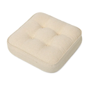 GOFORIT Chair Cushions,Tufted Shredded Memory Foam Chair Pads, Non-Slip Seat Cushions with Removable Cover, 16'' x 16'', Beige