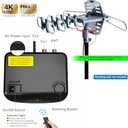 PBD Outdoor Digital Amplified HDTV Antenna, 150 Mile Motorized 360 Degree Rotation, Wireless Remote Control, 59FT RG6 Coax Cable, Coaxial Grounding Block, UHF VHF 1080P 4K, Support 2 TVs