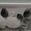 Black and White Floral Wall Art Grey Modern Canvas Prints Decor 20"x40", 20L" x 40W"
