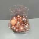 LANGXUN 36pcs Rose Gold Christmas Tree Decorations Balls, Bolas De Navidad, 2025 Christmas Decor, Indoor Outdoor Shatterproof Christmas Ornaments, Xmars Party Wedding Suppiles