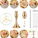 Unittype 12 Pcs Wedding Centerpieces for Tables 13 Inch Tall Crystal Flower Stand Floral Vases for Tabletop Flower Arrangement Stand Anniversary Baptism Party Reception Mother's Day Decor (Gold)