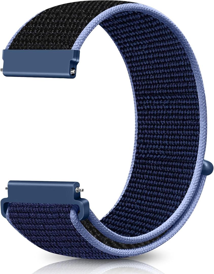 24mm Nylon Sport Quick Release Watch Band Compatible with Garmin Venu X1/TicWatch Altas/TicWatch Pro 5/Pro 5 Enduro/COROS Nomad/iTouch AIR 4 41mm 46mm/AIR 3 44mm/Suunto 9/9 Baro/9 Titanium