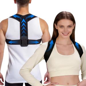 Upper Back Brace Posture Corrector for Women and Men, Adjustable Upper & Mid Back Support, Breathable Back Straightener for Neck, Shoulder & Clavicle Pain Relief, Small