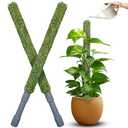 DUSPRO Self-Watering Natural Green Forest Moss Pole, Easy to Use Moss Sticks for Indoor Plants, Climbing Plant Support Stake with Self-Watering Feature, Moss Pole Monstera Plant Support 2pcs 23''