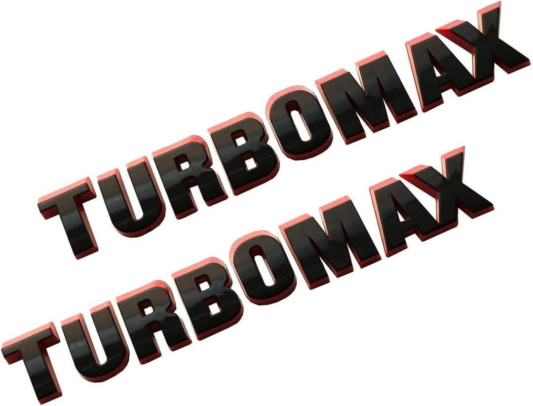 2pcs New Hood Letter Logo Emblem Badge Adhesive Nameplate Compatible with 2024-2025 Silverado Turbo-max 85079242 (Redline)