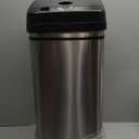 iTouchless Glide 13 Gallon Sensor Garbage Can with Wheels and Odor Control System, Stainless Steel, Automatic Kitchen Bin and Office Trash Bin (Powered by Battery or Optional AC Adapter)