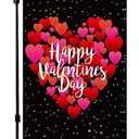 2 x Valentine's Day Flag,12x18 Inch Valentine's Heart Garden Flag Double Sided Printing 2 Layer Burlap Valentine Flags for Your Valentine's Day Decoration (Multicolor)