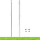 Kichwit 15.7" Metal Stakes for Yard Signs, 5/16 Inch Thickness, Stainless Steel Hardware Included