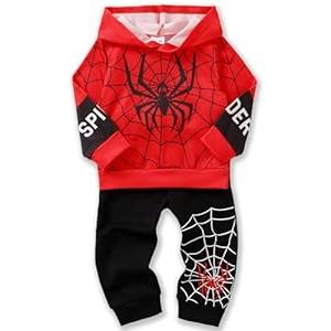 4T 5T Boys Clothes Fall Winter Hoodie For Toddler Boys Red Spider Casual Sweatsuit boys Clothes Size 4T 5T Little Boys Clothes 4T 5T Jacket 