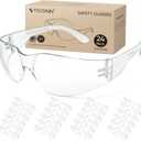 TICONN Clear Safety Glasses for Men, Safety Goggles with Scratch Impact Resistant Meets ANSI Z87.1 Standard