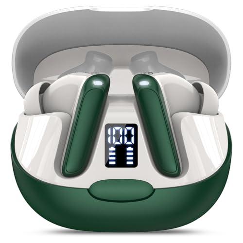 Puqo AI Language Translation Earbuds, 3-in-1 Translator Earbuds Real Time with 7 Translation Modes, with Audio and Video Call, 164 Language Bluetooth 5.3 Headphones Translating Device, Dark Green