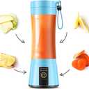 Portable Blender for Smoothies & Shakes - Cordless Personal Size Mini Blender with BAP Free Juice Cup, USB Rechargeable Suit for Sports/Picnic, 380 Ml