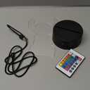 3D Illusion Night Light, 16 Color Night Light - 3D LED Intelligent Remote Control Lamp for Children's Room Decoration and Children's Gifts