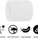 10Pack 1-1/2" PVC Pipe Coupling Adapter Pipe Fittings (Socket x Socket) Contractor Pack Schedule 40 Heavy Duty 1.50 Inch PVC Slip Socket Connectors for DIY PVC Shelf Garden Support Structure, White
