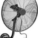 Uthfy 20 Inch High Velocity Wall Mount Fan, 7200CFM Outdoor Industrial Fan with Wired Reomte, 6 FT Cord, 3 Speeds, Heavy Duty Oscillating Fan for Indoor, Garage, Patio, Workshop Use