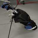 Precise XD-J Kids Golf Clubs Set – Boys’ & Girls’ Junior Golf Set with Lightweight Graphite Shafts, Hybrid, Putter & Stand Bag - Blue Ages 9-12 – Left-Handed