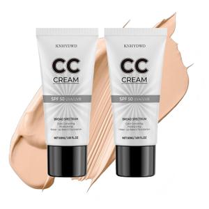 CC Cream for Older Women, 2 Packs Skin Tone Adjusting CC Cream, CC Creams Self Adjusting for Mature Skin, Moisture, For All Skin Types, Lightweight & Hydration, All-in-One Gentle Daily Moisturizer