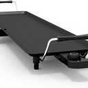Pemberly Row Teppanyaki Table Top Grill Griddle BBQ Nonstick Camping Black