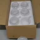 Qipecedm 6 PACK Premium Glass Coffee Mugs with Handle, 12 OZ Classic Vertical Stripes Glass Coffee Cups, Transparent Tea Cup for Hot/Cold Beverages, Glassware Set for Americano, Latte, Cappuccino