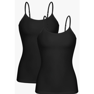 beautyin Cotton Camisole Tops for Women Shelf Bra Adjustable Spaghetti Strap Tank Top Basic Cami Undershirt, L