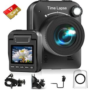 Time Lapse Camera, 4K Timelapse Outdoor Construction Camera with 3 Mount, Waterproof Housing, SD Card for Construction Sites, House Building, Plant Growth