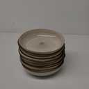 AmorArc 8.5'' Large Pasta Bowls, 36oz Ceramic Salad Serving Bowls Set of 6 for Kitchen, Wide Stoneware Bowls for Pasta,Salad,Fruit,Bread, Microwave Safe, Cappuccino