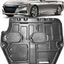 Mud Flaps Engine Guards for Honda Accord 2018 2019 2020 2021 2022 1.5T Front Engine Splash Shield Guards Suitable for Generation 10th Accord Under Engine Cover Directly Replace Original One Black