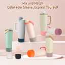 2 x 2PCS Silicone Boots for Owala FreeSip Sway 30oz, 40oz, and FreeSip Tumbler 40oz Bottles, Anti-Slip Protective Sleeve, Enhances Stability & Prevents Scratches, Apricot Beige