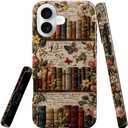 Compatible with iPhone 17 Case,Glossy Case All-Round Protection Shockproof Anti-Scratches TPU Cover,Cases for Man Woman-Antique Bookshelf