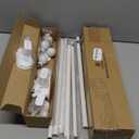 TKZTKZ Curtain Rods No Drilling for Windows 2 Pack:No Drill Small White Curtain Rod with Adhesive Brackets for Bedroom, 5/ 8" Apartment Renter Friendly Adjustable Drapery Rods 18-45" Easy Install