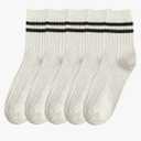 Mens Athletic Cotton Socks, Five Pack, Ankle Sock, One Size