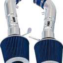 Cold Air Intake System with Heat Shield Kit + Filter Combo BLUE Compatible For 09-20 Nissan 370Z / Infiniti 08-13 G37 / 14-15 Q50 3.7L V6 