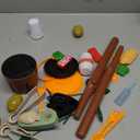 Kids Camping Toy Set, Pretend Play Cooking Set with Spray Stove, Food Toys, Tableware, Outdoor Toddler Campfire Toys for Ages 3+