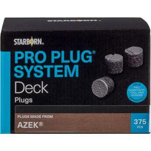 Pro Plug PVC Plugs for Azek Slate Gray Decking, 375 Plugs for 100 sq ft