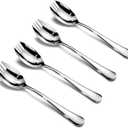 Alata Sporks, 12-Pack Food-grade Stainless Steel Sporks, 7.4 Inches Long Handle Salad Forks For Dessert, Ice Cream, Salad, Soup, Noodle, Spaghetti, Dishwasher Safe (Silver)