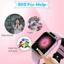 Smart Watch for Kids,1.85" Fitness Tracker with Heart Rate,Sleep Monitor,Built-in AI(Translation/Q&A/Watch Face/Image recognition Smartwatches,NO APP/Phone, Gift for Boys Girls.(Built-in AI, Pink)