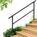 CHR Fence & Rail Hand Rails for Outdoor Steps, 5 Step Handrail & Indoor Stair Railing Kit, Railings for Outdoor Steps and Hand Rails for Seniors for Porch Railing & Deck Hand Rail, 4 to 5 Steps