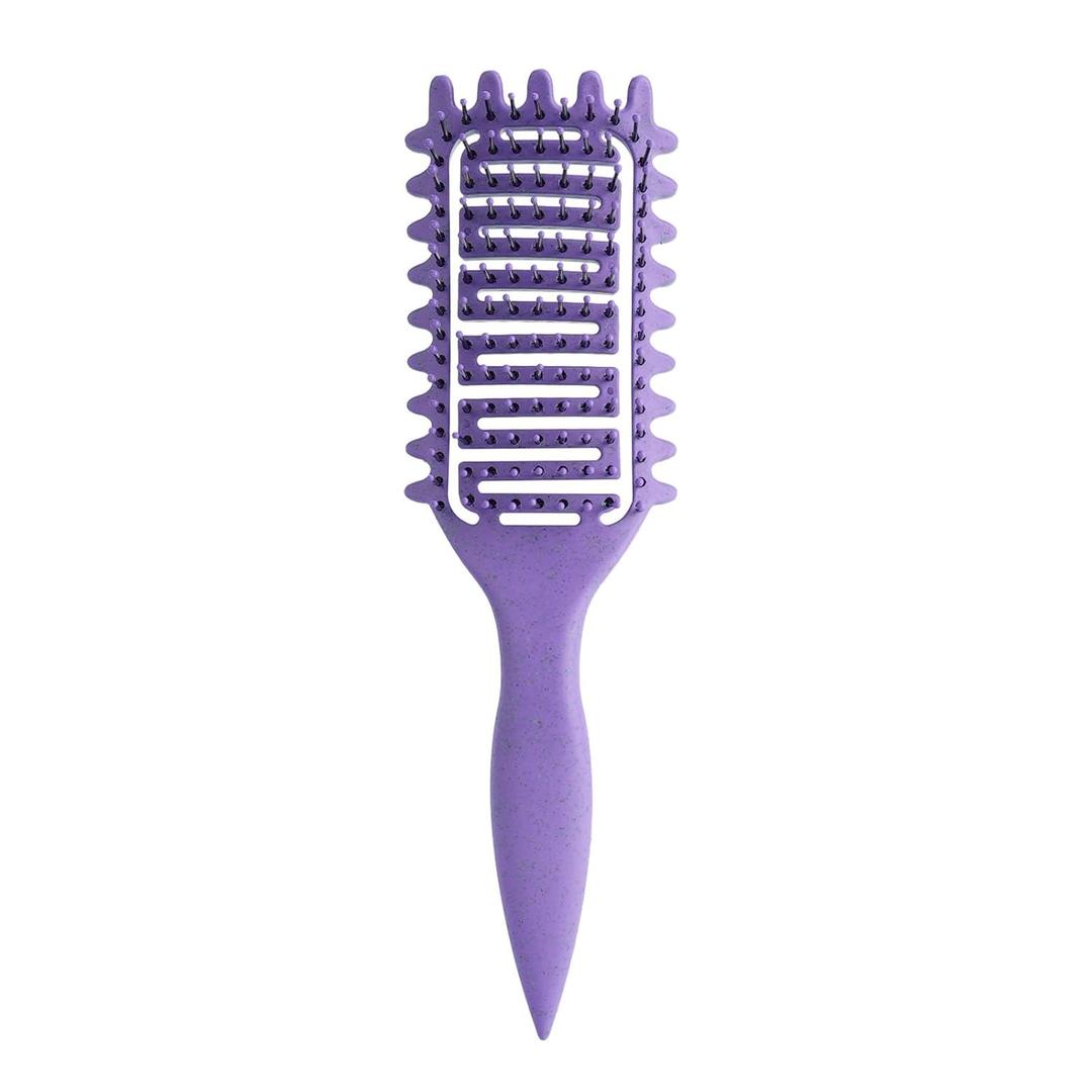 Curl Defining Brush,2024 Curly Hair Brush,Vented Hair Brush for Detangling, Shaping and Defining Curls For Women and Men Less Pulling (Purple)