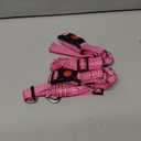 SlowTon Dog Seat Belt, 2 Pack Harness Seatbelt Adjustable With Elastic Bungee Buffer, 2 in 1 Pet Car Leash Headrest Restraint Reflective Safety Tether (Fushia, Dual Restraint)