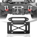 10 inch Hawse Fairlead License Plate Mount, Winch License Plate Bracket - Hawse Fairlead Mount & Relocation Solution - Black