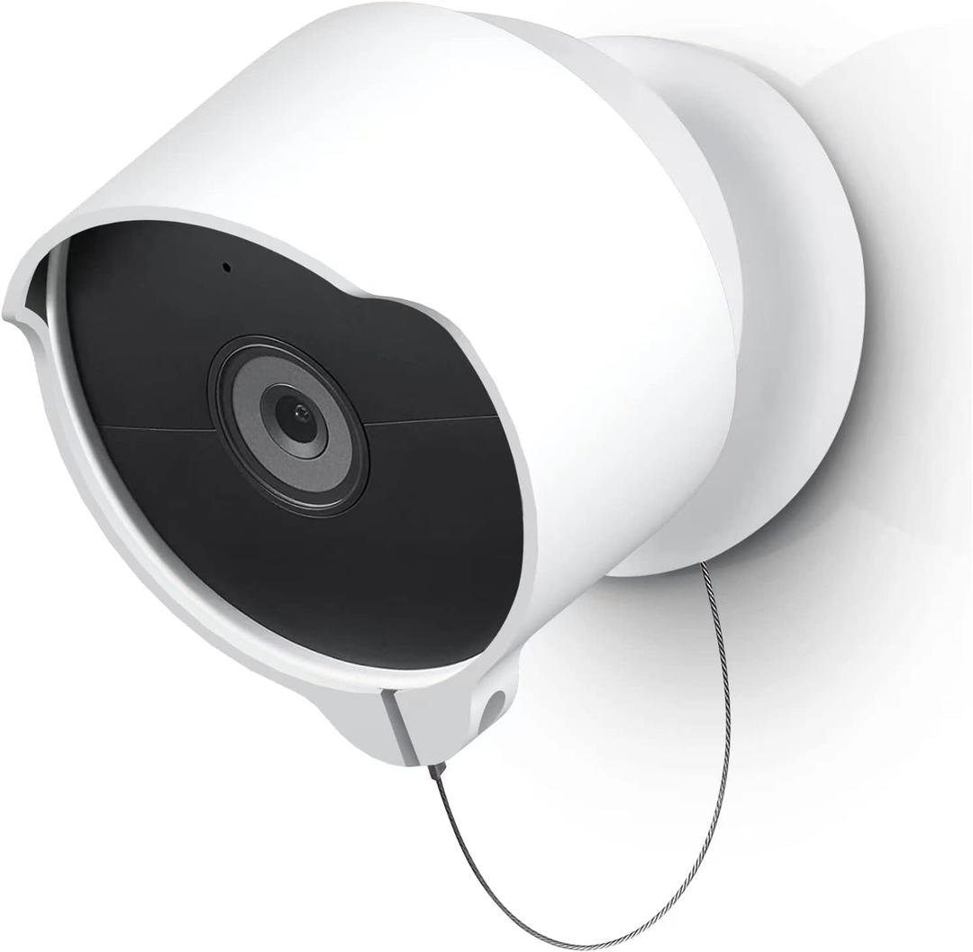 Anti-Theft Mount for Google Nest Cam(Battery), Anti-Drop Waterproof Camera Protective Cover with Security Chain Cable,Lock Accessories for Google Nest Cam Outdoor/Indoor, Battery (Camera Not Included)
