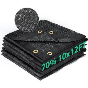 Kesfitt Garden 70% Shade Cloth, Resistant Sun Shade Net 10x12FT Mesh Tarp with HDPE Material and Reinforced Grommets Shade Trap for Greenhouse, Plant, Pergola, and Backyard Patio Sunshade (10ftx12ft)