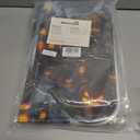 MEHOFOND Halloween Shower Curtain Sets 4Pcs with Shower Curtain,Non-Slip Rugs,Toilet Lid Cover, Bath Mat and 12 Hooks Castle Moon Night Scary Evil Pumpkin Halloween Bathroom Decor Set