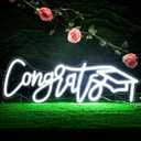 Large Congrats Grad Neon Sign Class of 2025 Sign Decor Congrats Grad Light up Decor LED Grad Congratulation Gift for Graduation Ceremony Party Backdrop Celebration(Congrats)