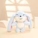 Bunny Plush Toy Stuffed Animal Funny Rotating Head Rabbit Plush Pillows Toy Cute Sensory Soft Stuffed Animals Doll That Show Your Mood Stuffed Bunny For Easter Christmas Birthday Gift11in(Blue)
