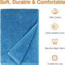 Amazon Basics 2-Piece Quick-Dry Oversize Bath Towel, 100% Cotton, 54" x 30", Lake Blue
