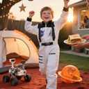 Cuteshower Kids Astronaut Costume for Boys Girls Space Jumpsuit Halloween (8-10 Years)