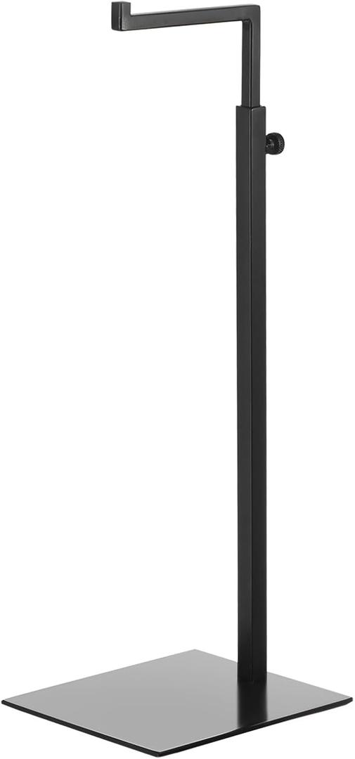 uxcell Purse Display Stand 1 Pack Adjustable Handbag Rack Stainless Steel Tabletop Single Hook Holder for Boutique Store - Black